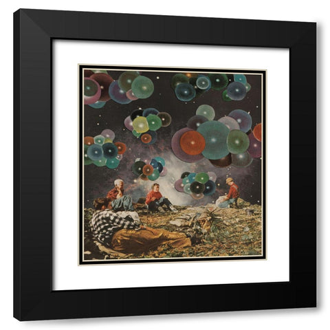 Intervals Black Modern Wood Framed Art Print with Double Matting by Wonder, Howie