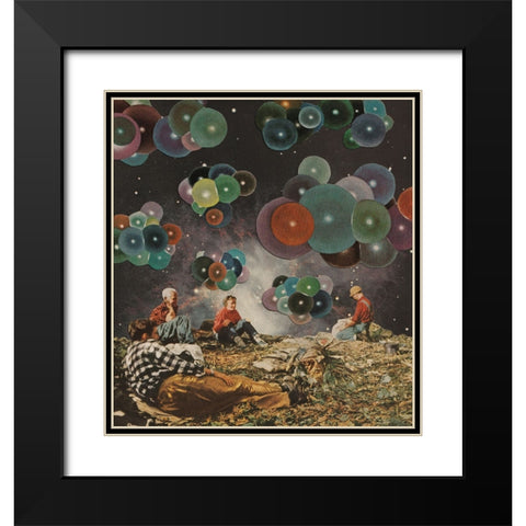 Intervals Black Modern Wood Framed Art Print with Double Matting by Wonder, Howie