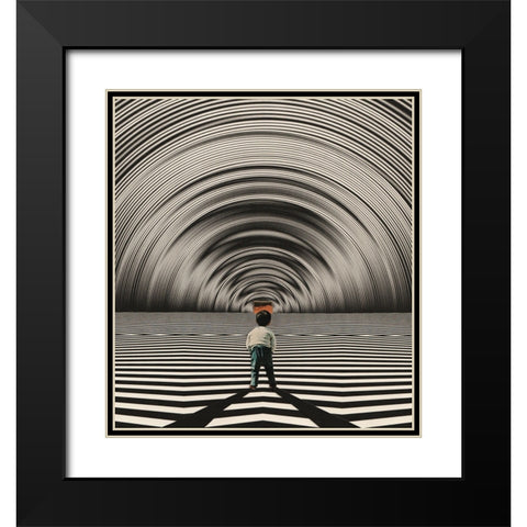 Manifold Black Modern Wood Framed Art Print with Double Matting by Wonder, Howie