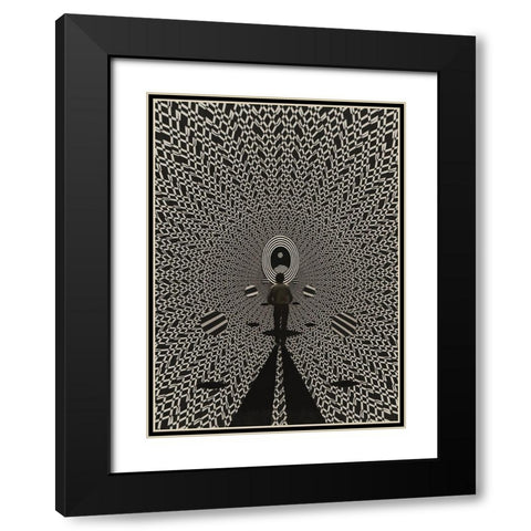 Time Span Black Modern Wood Framed Art Print with Double Matting by Wonder, Howie