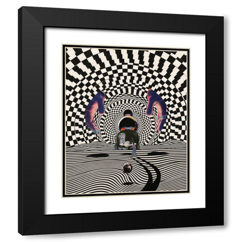 Tanscend II Black Modern Wood Framed Art Print with Double Matting by Wonder, Howie