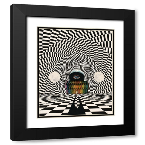 Transcend Black Modern Wood Framed Art Print with Double Matting by Wonder, Howie