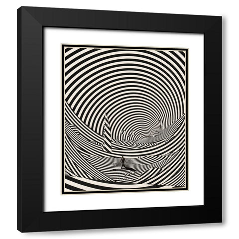 Within Black Modern Wood Framed Art Print with Double Matting by Wonder, Howie