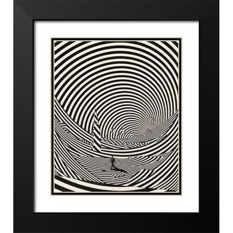 Within Black Modern Wood Framed Art Print with Double Matting by Wonder, Howie