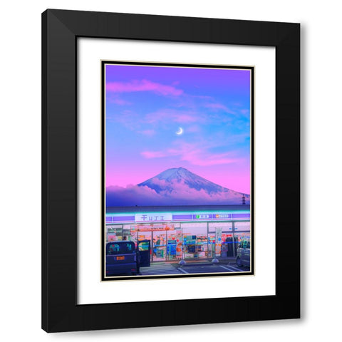 Fuji 3 Black Modern Wood Framed Art Print with Double Matting by Orozco, Danner