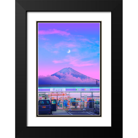 Fuji 3 Black Modern Wood Framed Art Print with Double Matting by Orozco, Danner