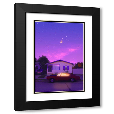 Magical Street Black Modern Wood Framed Art Print with Double Matting by Orozco, Danner