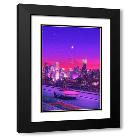 Nostalgia 90s Black Modern Wood Framed Art Print with Double Matting by Orozco, Danner