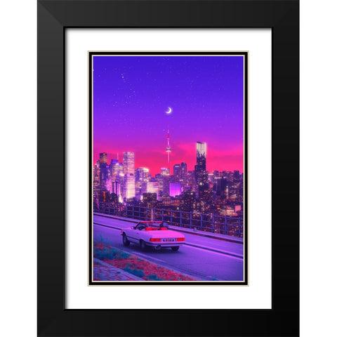Nostalgia 90s Black Modern Wood Framed Art Print with Double Matting by Orozco, Danner