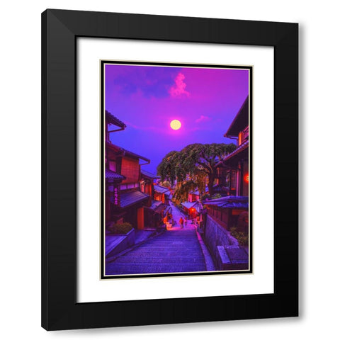 Peaceful Black Modern Wood Framed Art Print with Double Matting by Orozco, Danner