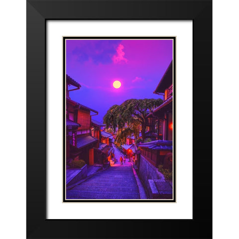 Peaceful Black Modern Wood Framed Art Print with Double Matting by Orozco, Danner