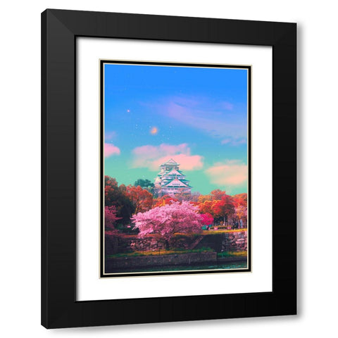 Soft Castle Black Modern Wood Framed Art Print with Double Matting by Orozco, Danner