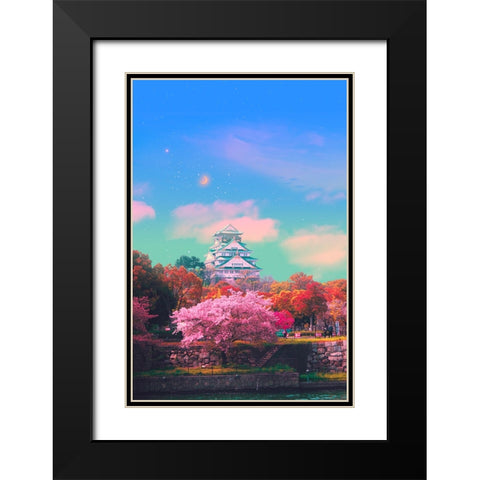 Soft Castle Black Modern Wood Framed Art Print with Double Matting by Orozco, Danner