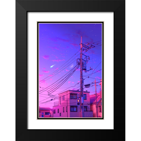 Soft Morning Black Modern Wood Framed Art Print with Double Matting by Orozco, Danner