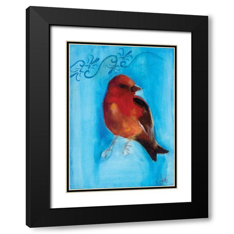 Bird Study II Black Modern Wood Framed Art Print with Double Matting by Adkin, Arielle