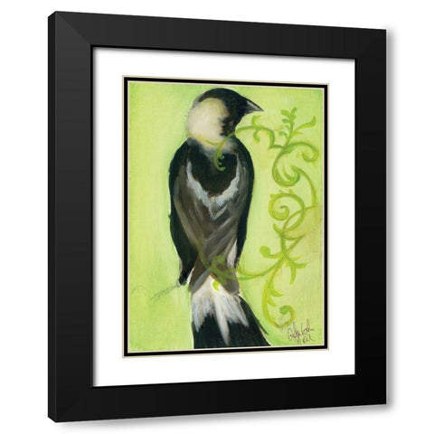 Bird Study III Black Modern Wood Framed Art Print with Double Matting by Adkin, Arielle