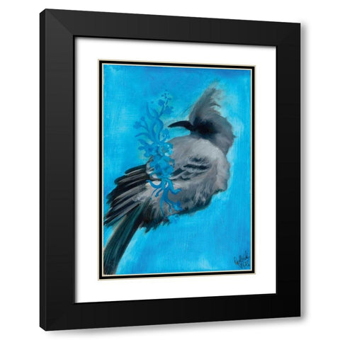 Bird Study IX Black Modern Wood Framed Art Print with Double Matting by Adkin, Arielle