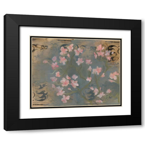 Cherry Blossoms II Black Modern Wood Framed Art Print with Double Matting by Adkin, Arielle