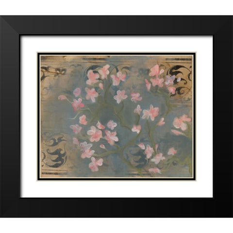 Cherry Blossoms II Black Modern Wood Framed Art Print with Double Matting by Adkin, Arielle