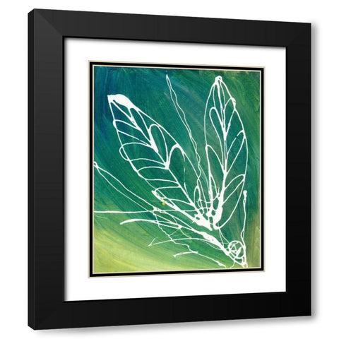 Leaf Void I Black Modern Wood Framed Art Print with Double Matting by Adkin, Arielle