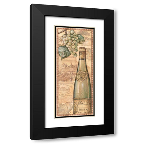 Vineyards - White Black Modern Wood Framed Art Print with Double Matting by Audrey, Charlene