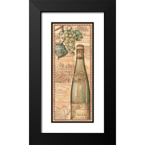 Vineyards - White Black Modern Wood Framed Art Print with Double Matting by Audrey, Charlene