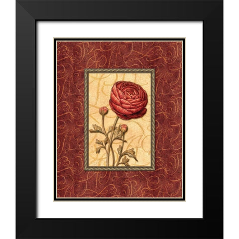 Red Passion I Black Modern Wood Framed Art Print with Double Matting by Audrey, Charlene