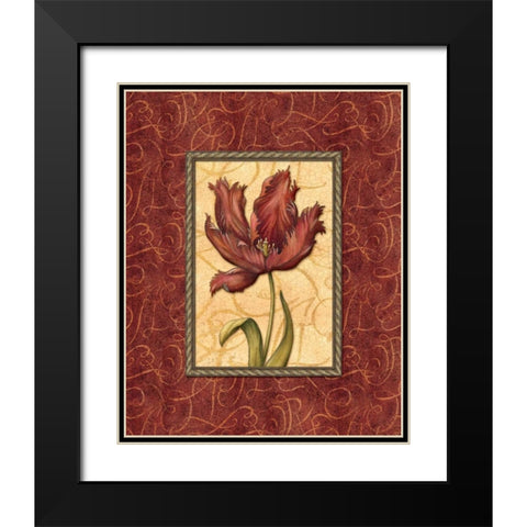 Red Passion II Black Modern Wood Framed Art Print with Double Matting by Audrey, Charlene