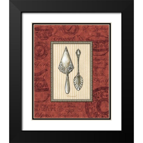 Trowel Black Modern Wood Framed Art Print with Double Matting by Audrey, Charlene