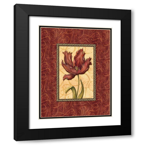 Red Passion III Black Modern Wood Framed Art Print with Double Matting by Audrey, Charlene