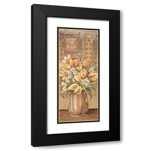 Bouquet from Holland Black Modern Wood Framed Art Print with Double Matting by Audrey, Charlene