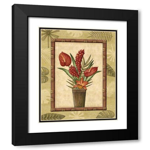 Paradisio Bouquet I Black Modern Wood Framed Art Print with Double Matting by Audrey, Charlene