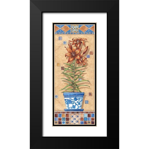 Flower in Greece II Black Modern Wood Framed Art Print with Double Matting by Audrey, Charlene