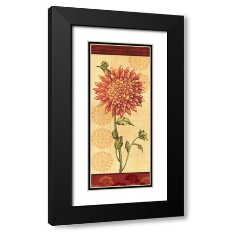Dahlia IV Black Modern Wood Framed Art Print with Double Matting by Audrey, Charlene