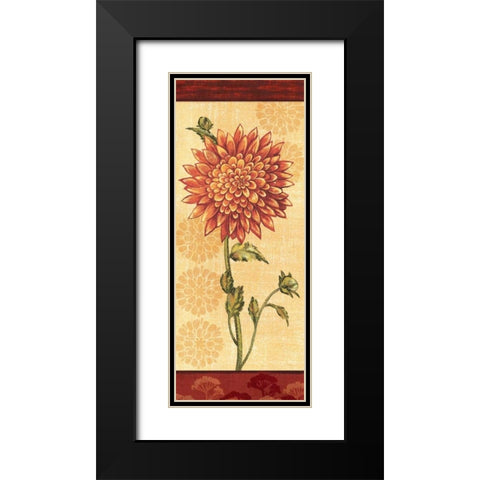 Dahlia IV Black Modern Wood Framed Art Print with Double Matting by Audrey, Charlene