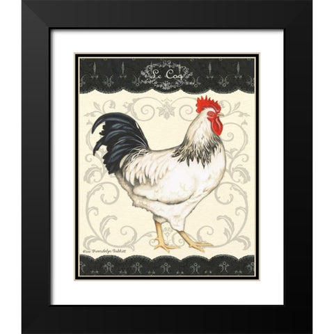 Le Coq I Black Modern Wood Framed Art Print with Double Matting by Babbit, Gwendolyn