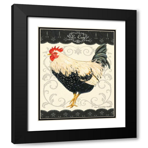 Le Coq II Black Modern Wood Framed Art Print with Double Matting by Babbit, Gwendolyn