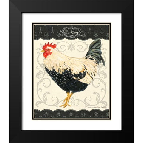 Le Coq II Black Modern Wood Framed Art Print with Double Matting by Babbit, Gwendolyn