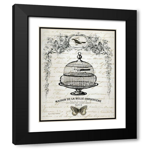French Birdcage I Black Modern Wood Framed Art Print with Double Matting by Babbit, Gwendolyn