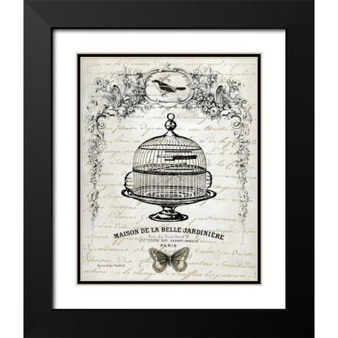 French Birdcage I Black Modern Wood Framed Art Print with Double Matting by Babbit, Gwendolyn