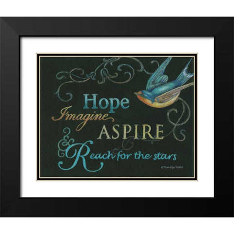 Hope and Bird Black Modern Wood Framed Art Print with Double Matting by Babbitt, Gwendolyn