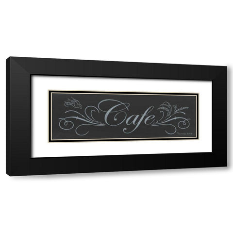 Cafe Chalkboard Black Modern Wood Framed Art Print with Double Matting by Babbitt, Gwendolyn