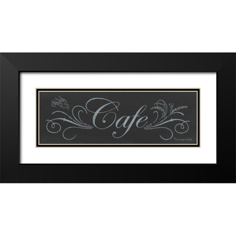 Cafe Chalkboard Black Modern Wood Framed Art Print with Double Matting by Babbitt, Gwendolyn