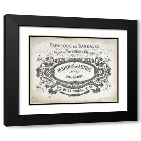French Letterhead II Black Modern Wood Framed Art Print with Double Matting by Babbitt, Gwendolyn