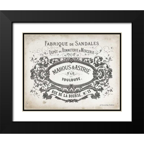 French Letterhead II Black Modern Wood Framed Art Print with Double Matting by Babbitt, Gwendolyn