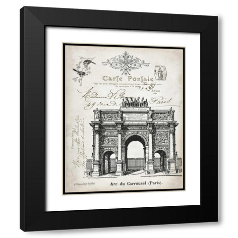 French Landmark II Black Modern Wood Framed Art Print with Double Matting by Babbitt, Gwendolyn