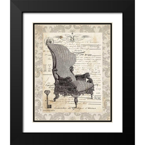French Chair I Black Modern Wood Framed Art Print with Double Matting by Babbitt, Gwendolyn
