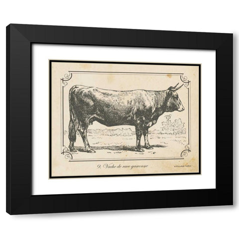 Farm Bull I Black Modern Wood Framed Art Print with Double Matting by Babbitt, Gwendolyn