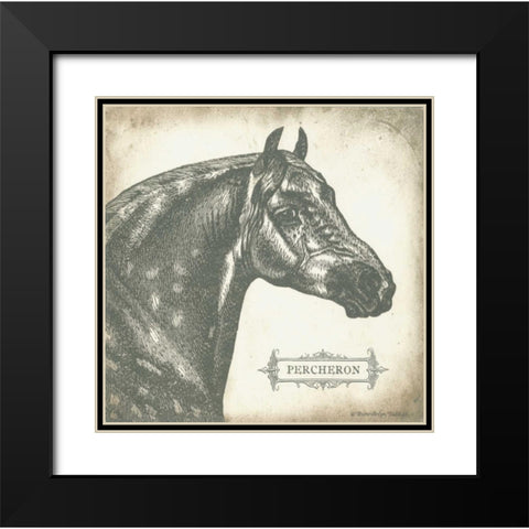 Percheron Black Modern Wood Framed Art Print with Double Matting by Babbitt, Gwendolyn