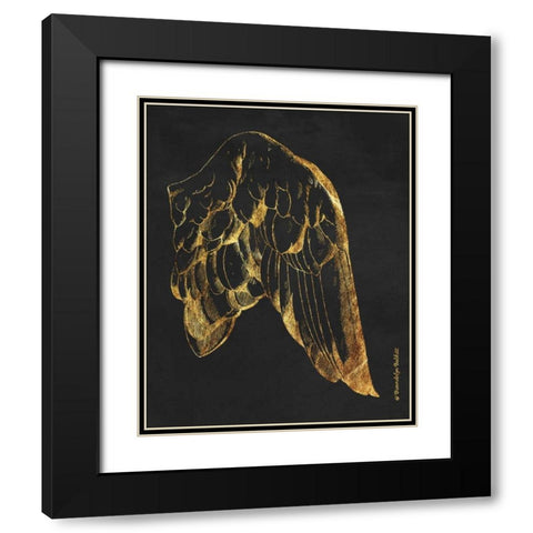 Gold Wing II Black Modern Wood Framed Art Print with Double Matting by Babbitt, Gwendolyn